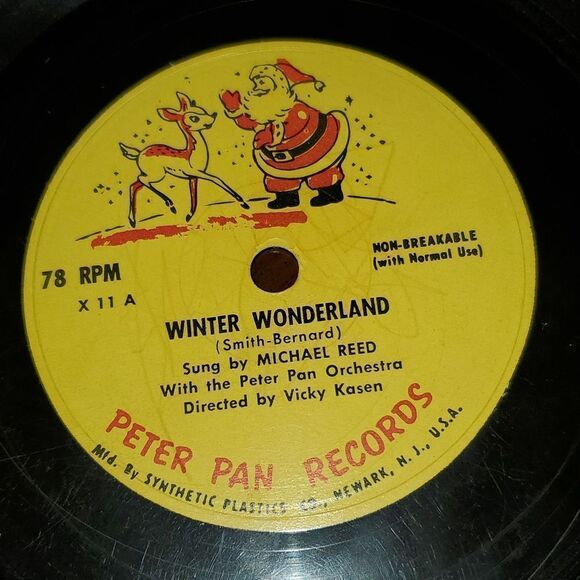 Vtg Peter Pan Records Winter Wonderland It came upon a Midnight Clear Vinyl - Picture 5 of 7